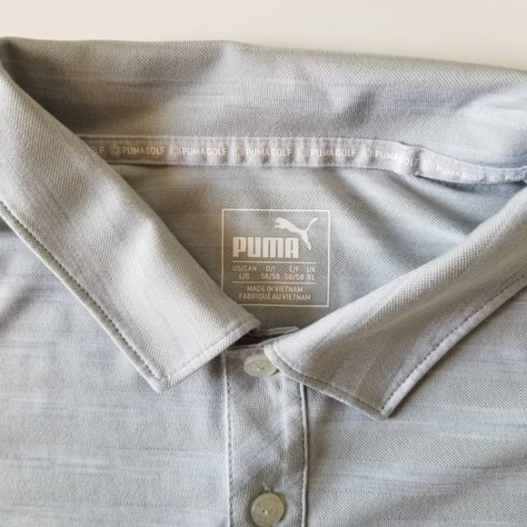 Men's Striped Puma Golf Polo - Picture 4 of 6